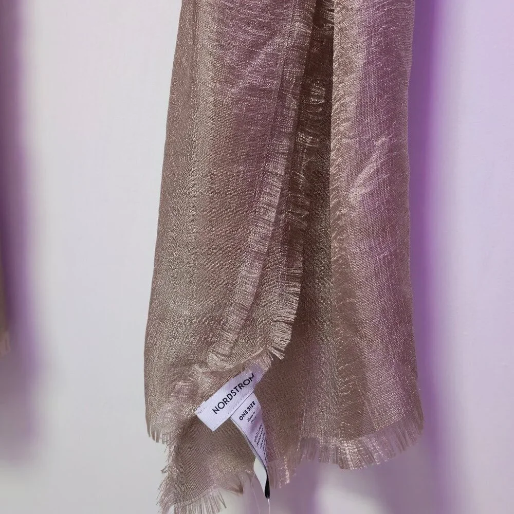 Nordstrom Tan Desert Shimmer Shawl Scarf - Brand New Tags On